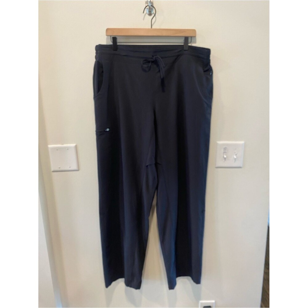 Coolibar women’s wide leg pants size Large black UPF 50 sun protection